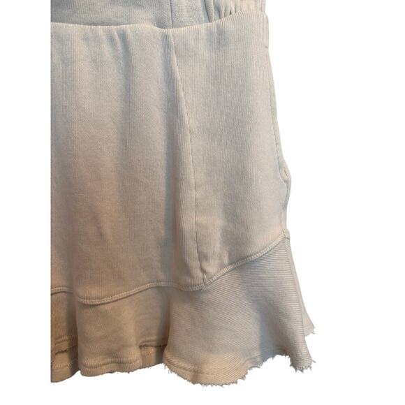 Free People Beach FP Flounce Ruffle Raw Hem Mini Skirt Women’s Size M Cream - Picture 3 of 6